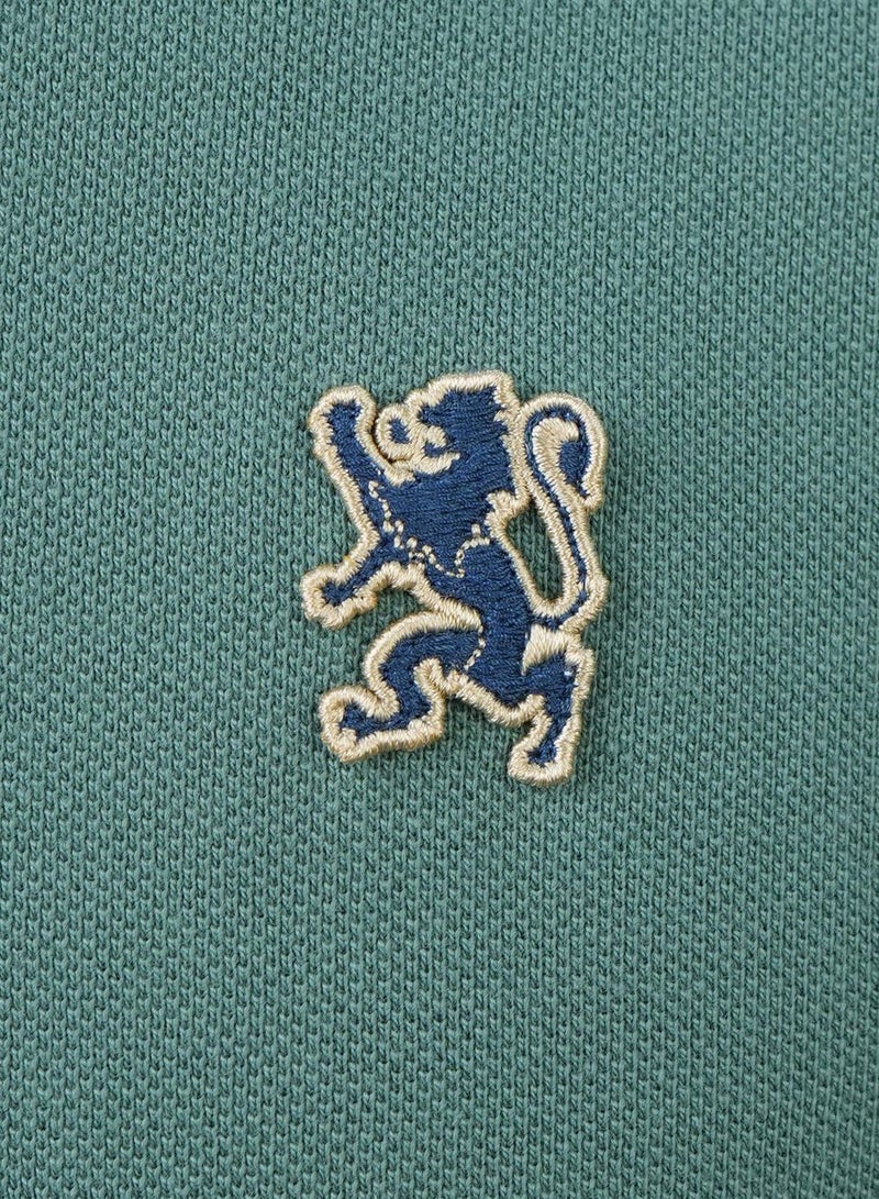 GIORDANO Men's Performance Polo: Classic Piqué, Tipped Collar, Embroidered Detail - Image 3